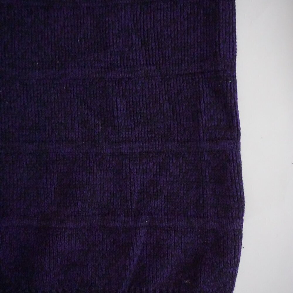 Field Gear Purple Knit Crewneck Sweater Outdoorsman Eclectic Grandpa Cozy L - Picture 5 of 9